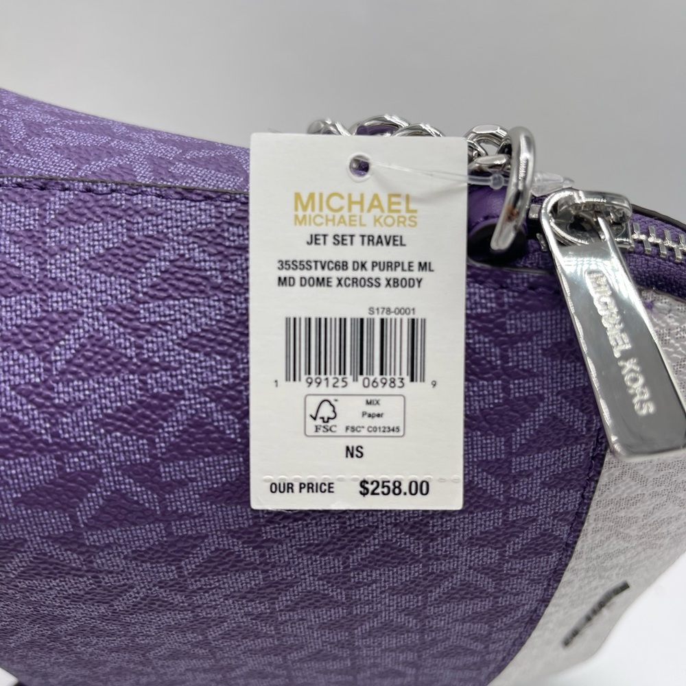 MICHAEL KORS Jet Set Travel Color-Block Signature Logo Crossbody Bag
Dark Purple - Picture 11 of 16